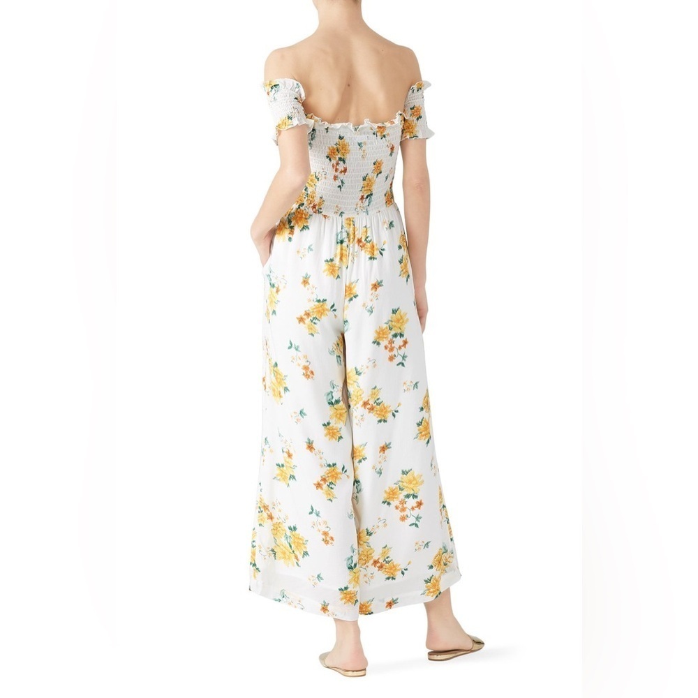 Minkpink Jumpsuit White and Yellow Lemon Bloom Jumpsuit Romper Size Medium - Picture 2 of 10